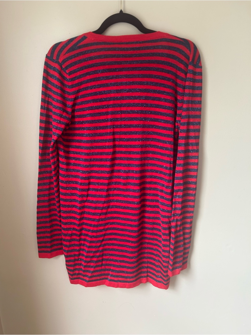 L’AGENCE Metallic Stripe Gold Button Cardigan Sweater NWT Size S - Picture 3 of 3